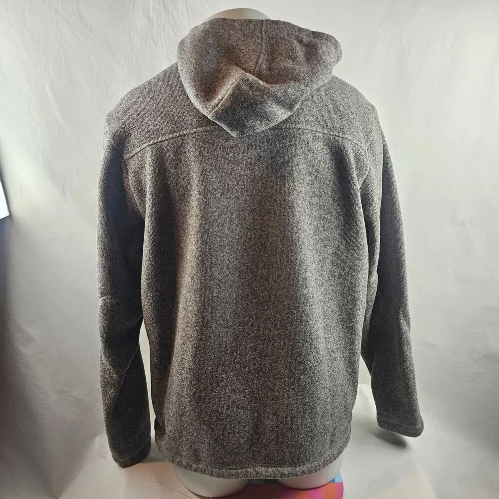 The North Face Hoodie Mens Large Beige Full Zip Jacket Gordon Lyons Fleece Heavy